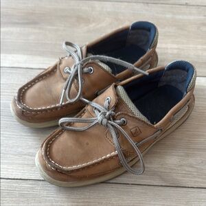 Boy Brown Sperry Boat Shoes SZ 2